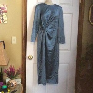 Elegant Blue Long-Sleeve Dress NWOT